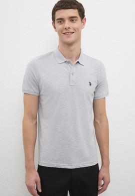 Erkek Gri Slim T-Shirt - 50187188025