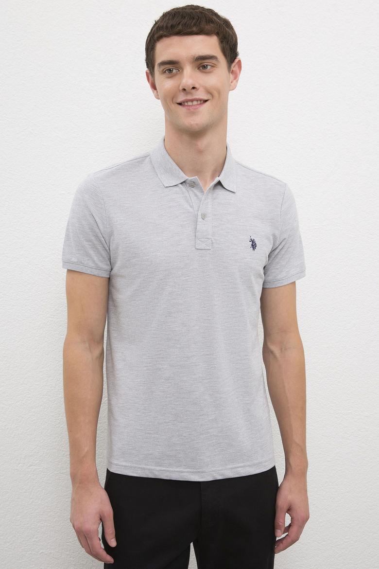 Erkek Gri Slim T-Shirt