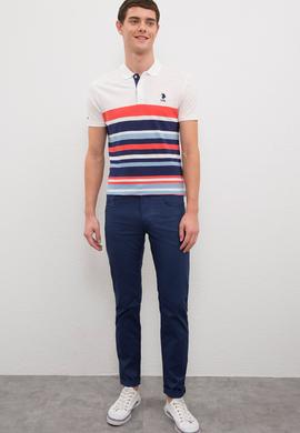 Erkek Açık Lacivert Basic Tişört - 50187188352