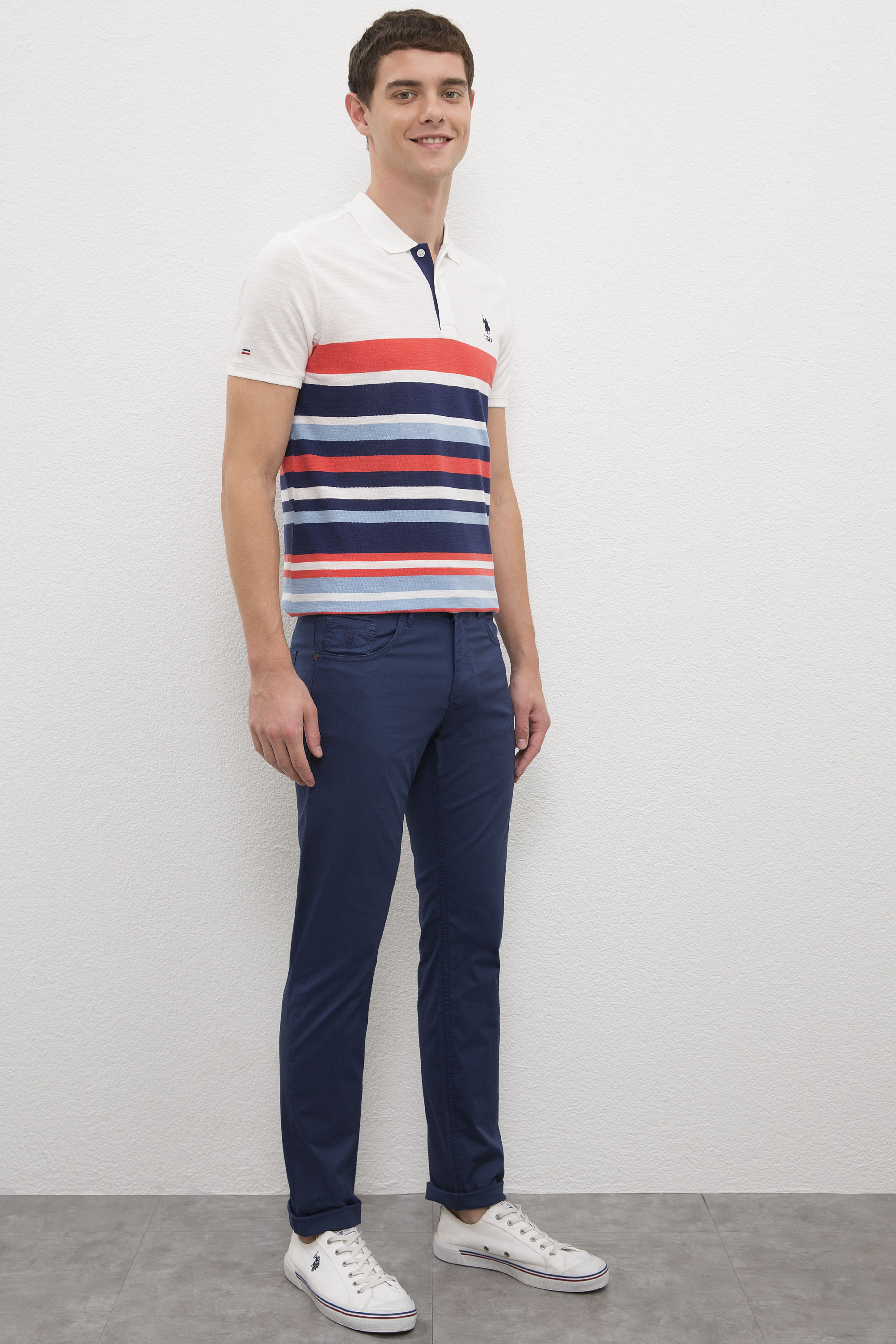 Erkek Koyu İndigo Chinos - Image 2