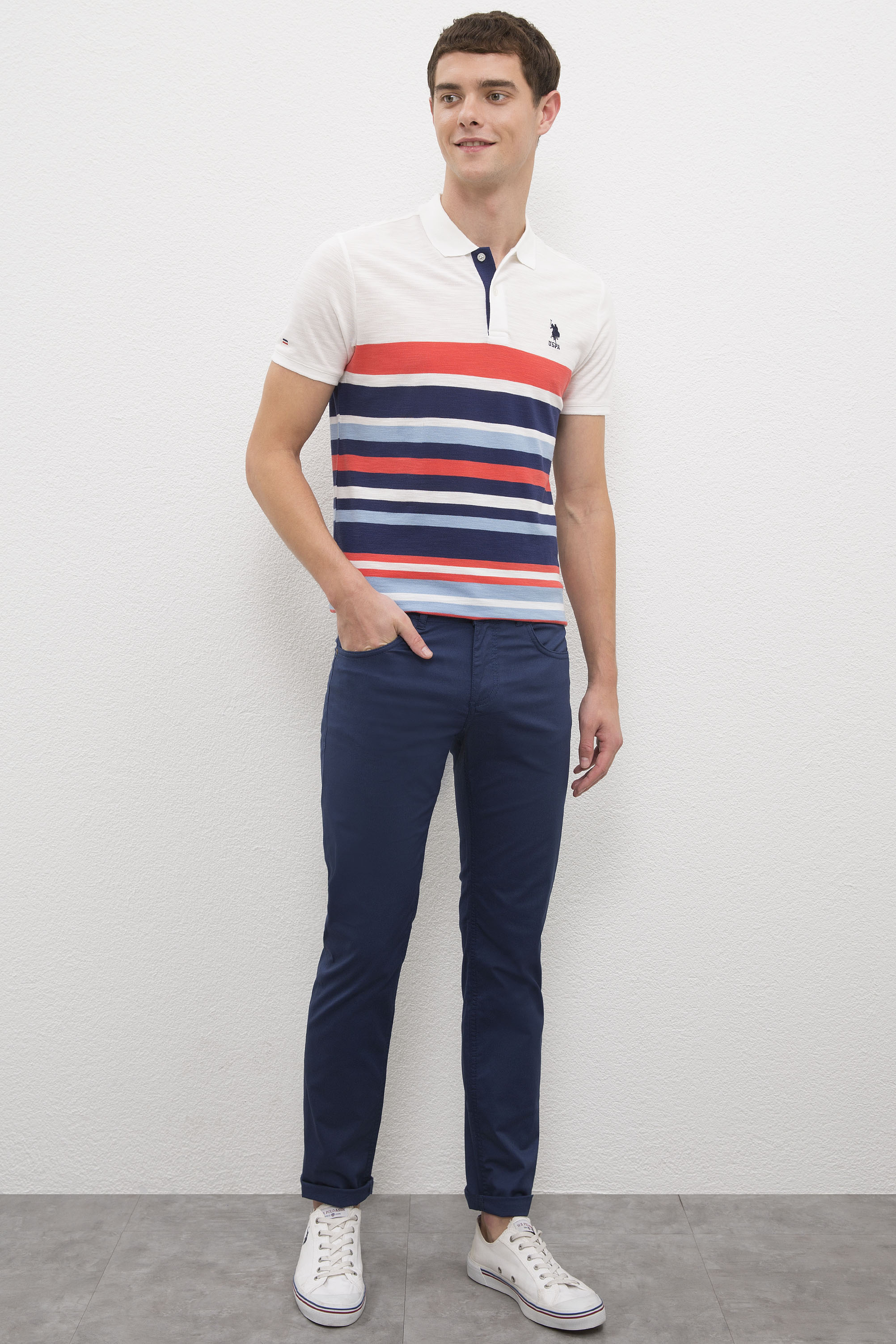Erkek Koyu İndigo Chinos - Image 1