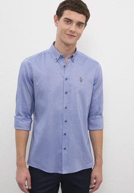 Erkek Mavi Gömlek Uzunkol Basic - 50218882182