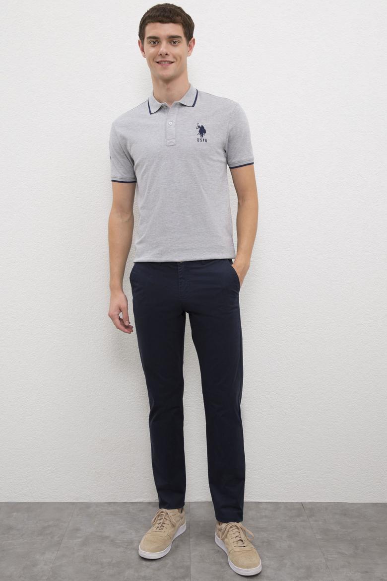 Erkek Gri Melanj Basic Tişört - 50222031064