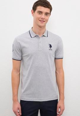 Erkek Gri Melanj Basic Tişört - 50222031064