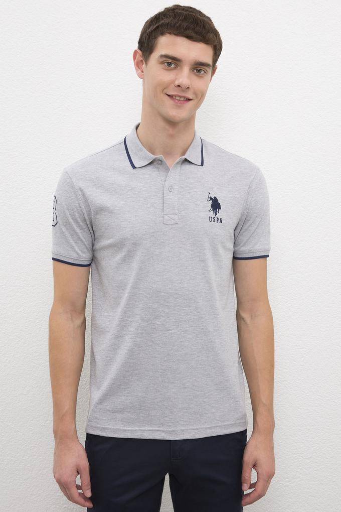 Erkek Gri Melanj Basic Tişört