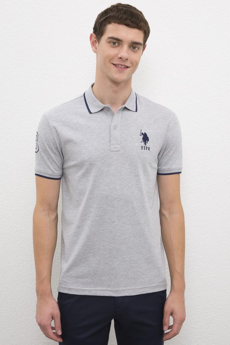 Erkek Gri Melanj Basic Tişört