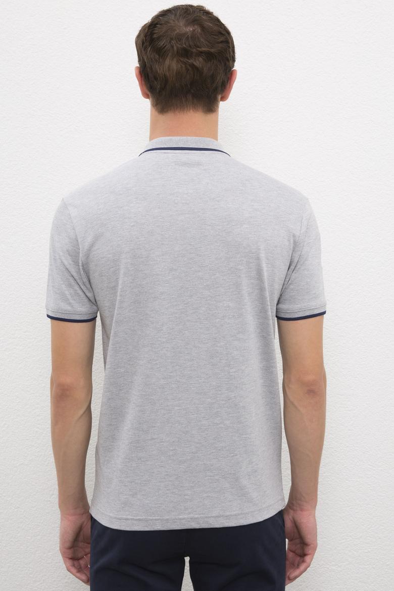 Erkek Gri Melanj Basic Tişört - 50222031064