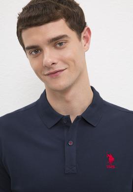 Erkek Koyu Lacivert Basic Tişört - 50222622134