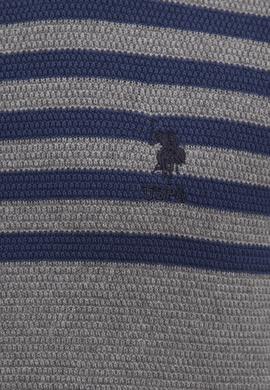 Erkek Gri Melanj Bisiklet Yaka Triko Kazak - 50223820036