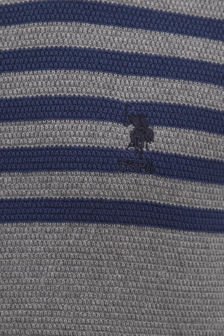 Erkek Gri Melanj Bisiklet Yaka Triko Kazak - 50223820036