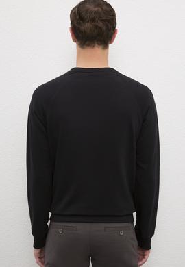 Erkek Siyah Basic Sweatshirt - 50225343023