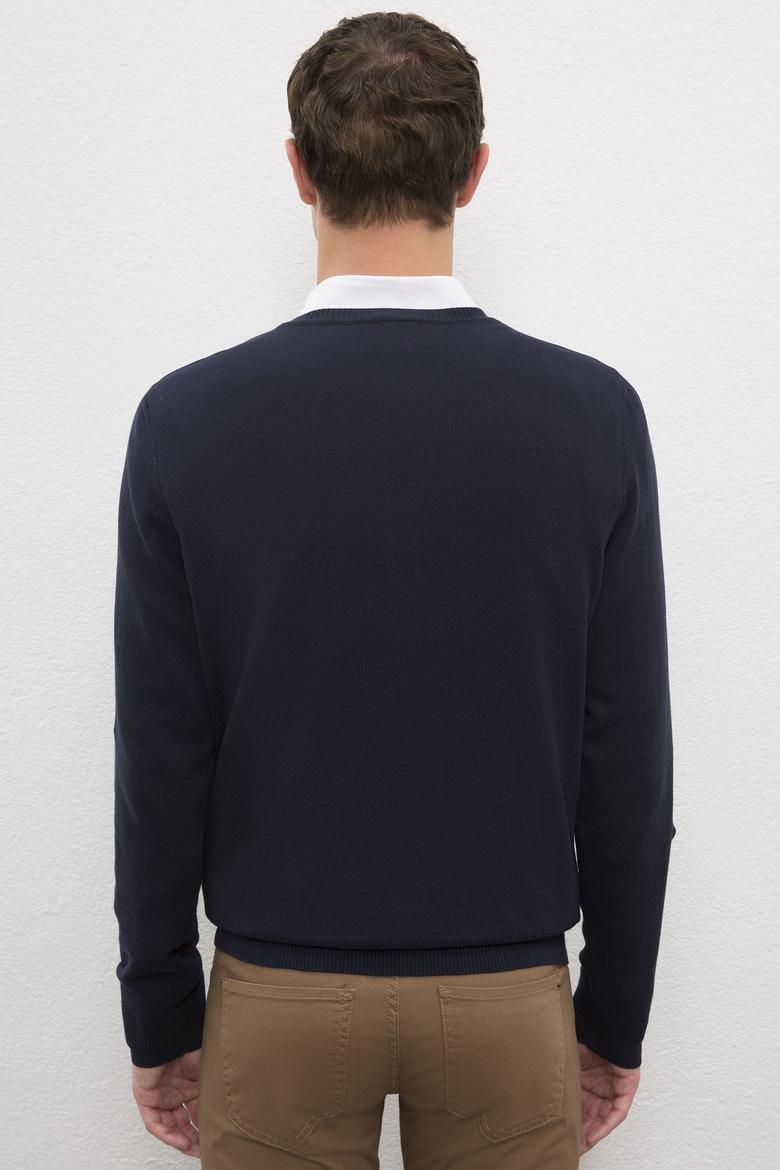 Erkek Lacivert Basic Kazak - 50224729042