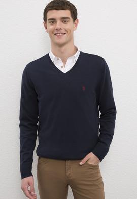 Erkek Lacivert Basic Kazak - 50224729042