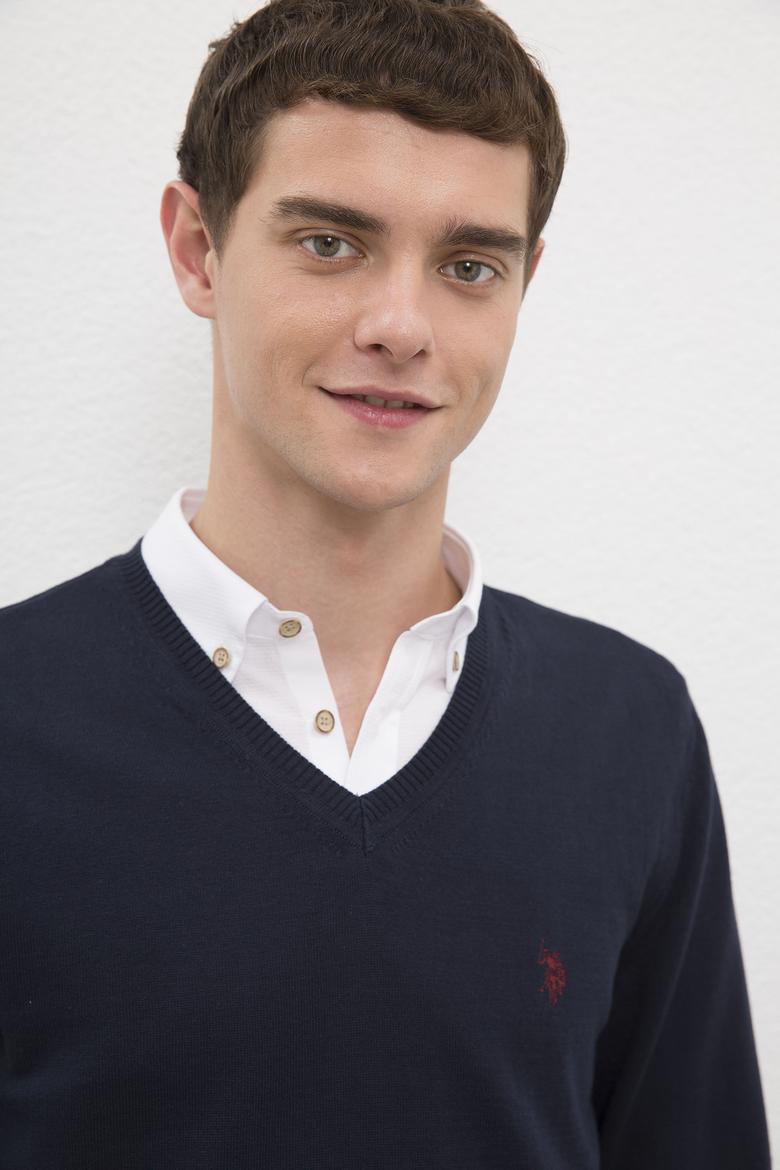 Erkek Lacivert Basic Kazak - 50224729042