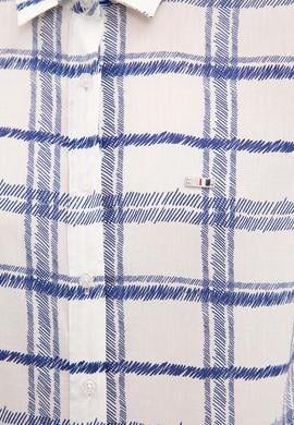 Kadın Lacivert Çizgili Gömlek Uzunkol - 50219261008