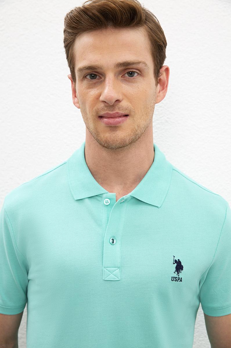 Erkek Mint Polo Yaka Basic T-Shirt
