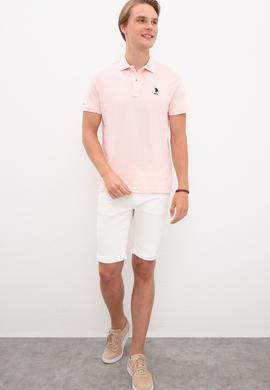 Erkek Açık Pembe Basic Tişört - 50222632238