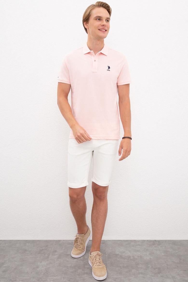 Erkek Açık Pembe Basic Tişört - 50222632238