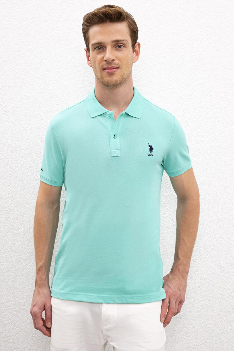Erkek Mint Polo Yaka Basic T-Shirt