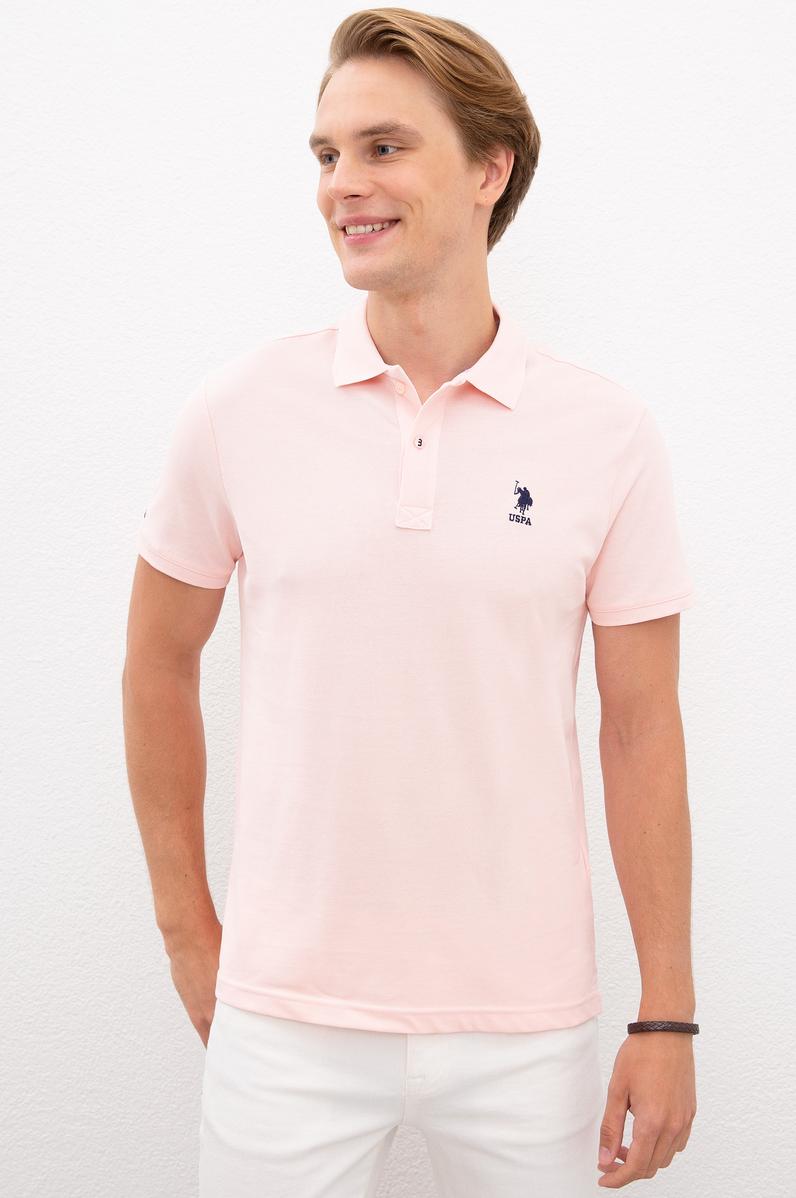 Erkek Açık Pembe Basic Tişört