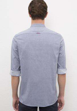 Erkek Lacivert Gömlek Uzunkol Basic - 50205845029