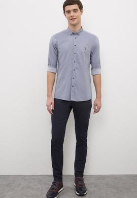 Erkek Lacivert Gömlek Uzunkol Basic - 50205845029