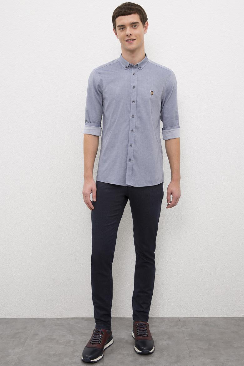 Erkek Lacivert Gömlek Uzunkol Basic - 50205845029