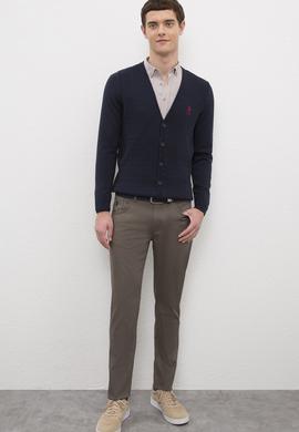 Erkek Lacivert Basic Triko Hırka - 50224885005