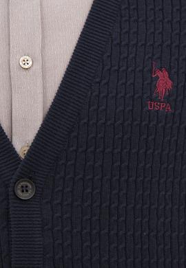 Erkek Lacivert Basic Triko Hırka - 50224885005