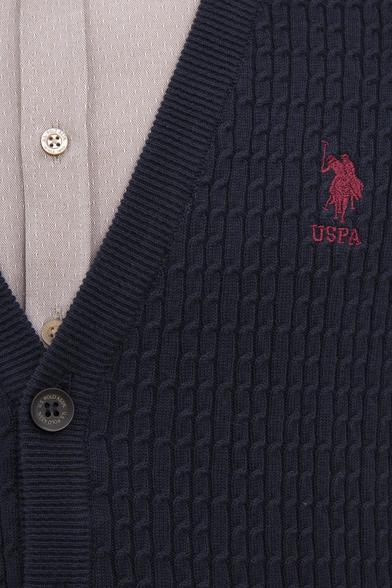 Erkek Lacivert Basic Triko Hırka - 50224885005