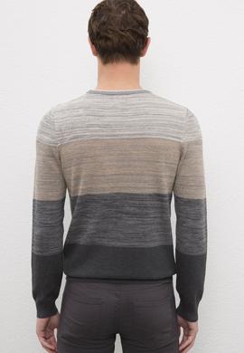 Erkek Antrasit Bisiklet Yaka Triko Kazak - 50223891028