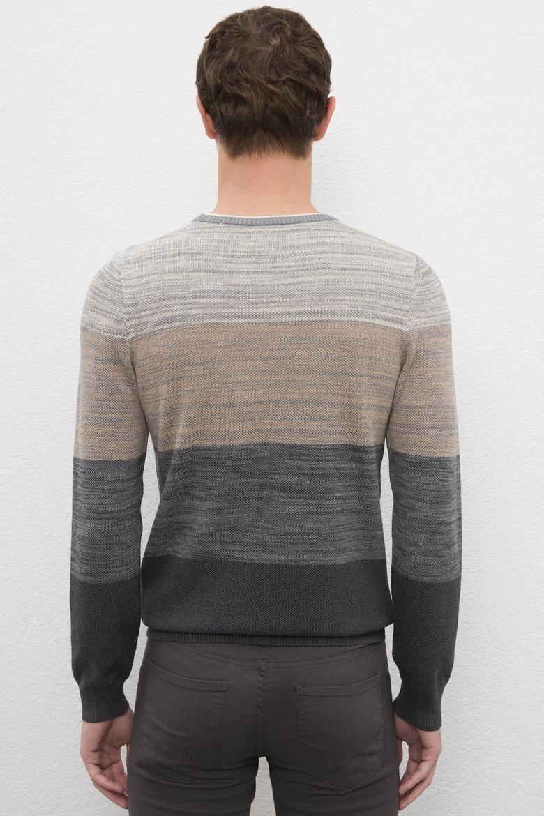 Erkek Antrasit Bisiklet Yaka Triko Kazak - 50223891028