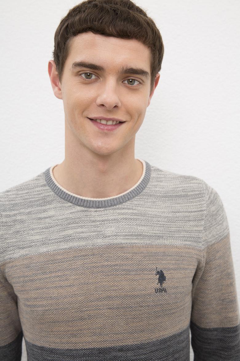 Erkek Antrasit Bisiklet Yaka Triko Kazak - 50223891028