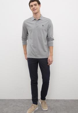 Erkek Gri Melanj Basic Sweatshirt - 50225335014