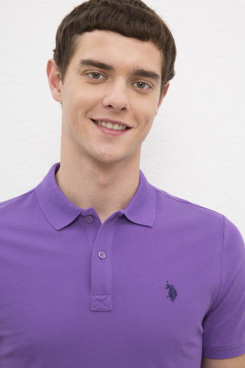 Erkek Menekşe Basic Tişört - 50217612044