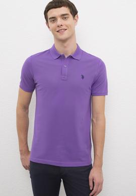 Erkek Menekşe Basic Tişört - 50217612044