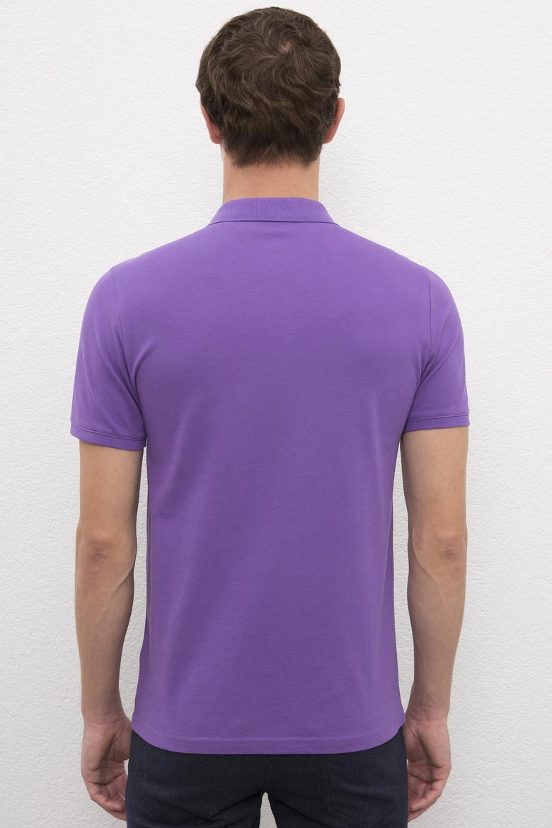 Erkek Menekşe Basic Tişört - 50217612044