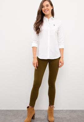 Kadın Beyaz Gömlek Uzunkol Basic - 50200203002