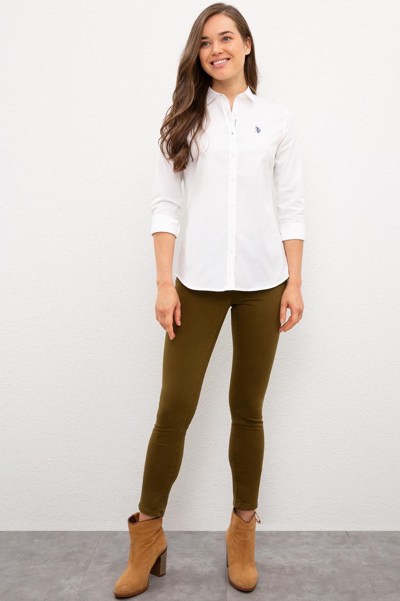 Kadın Beyaz Gömlek Uzunkol Basic - 50200203002