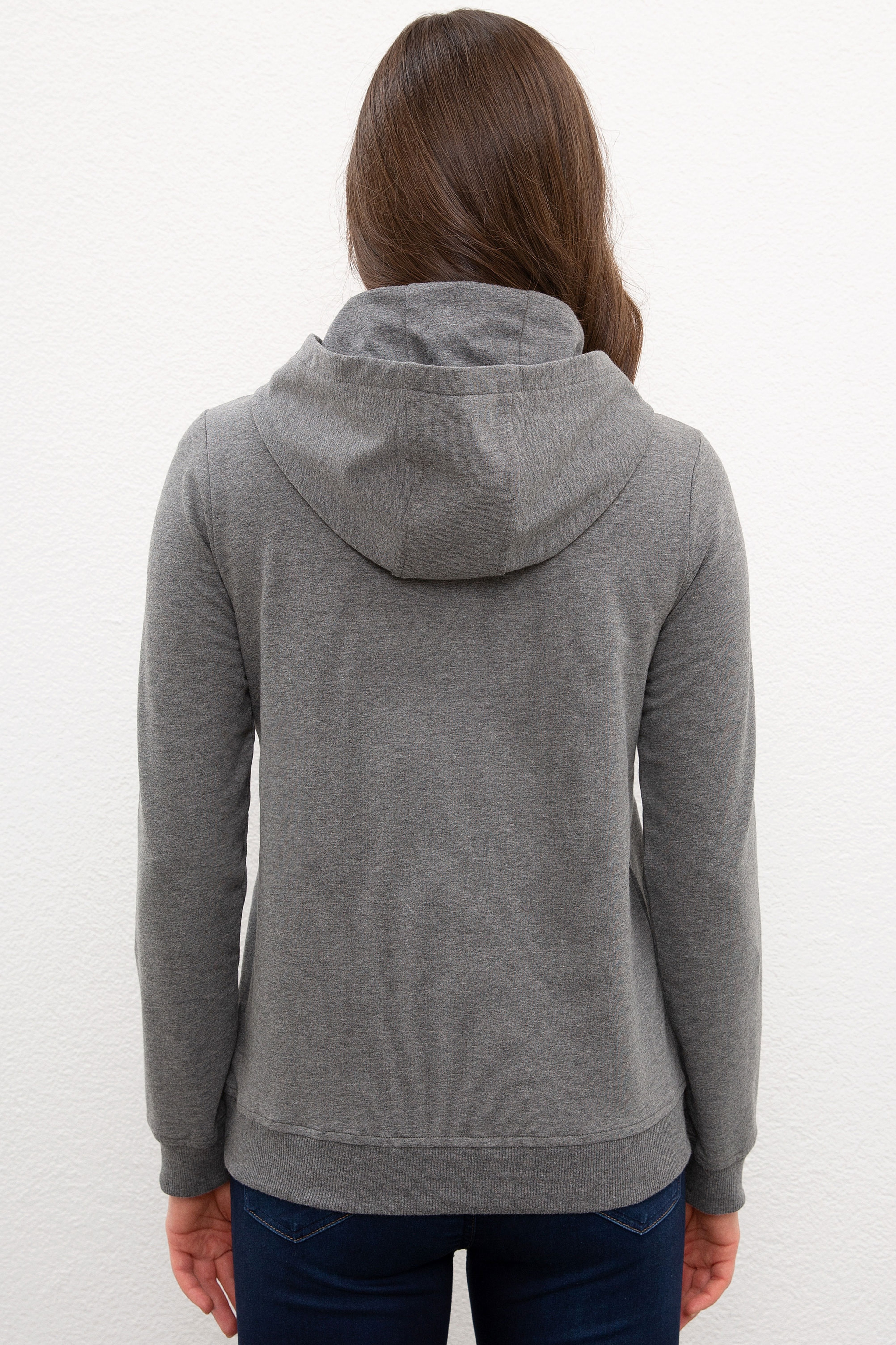 Kadın Antrasit Melanj Sweatshirt