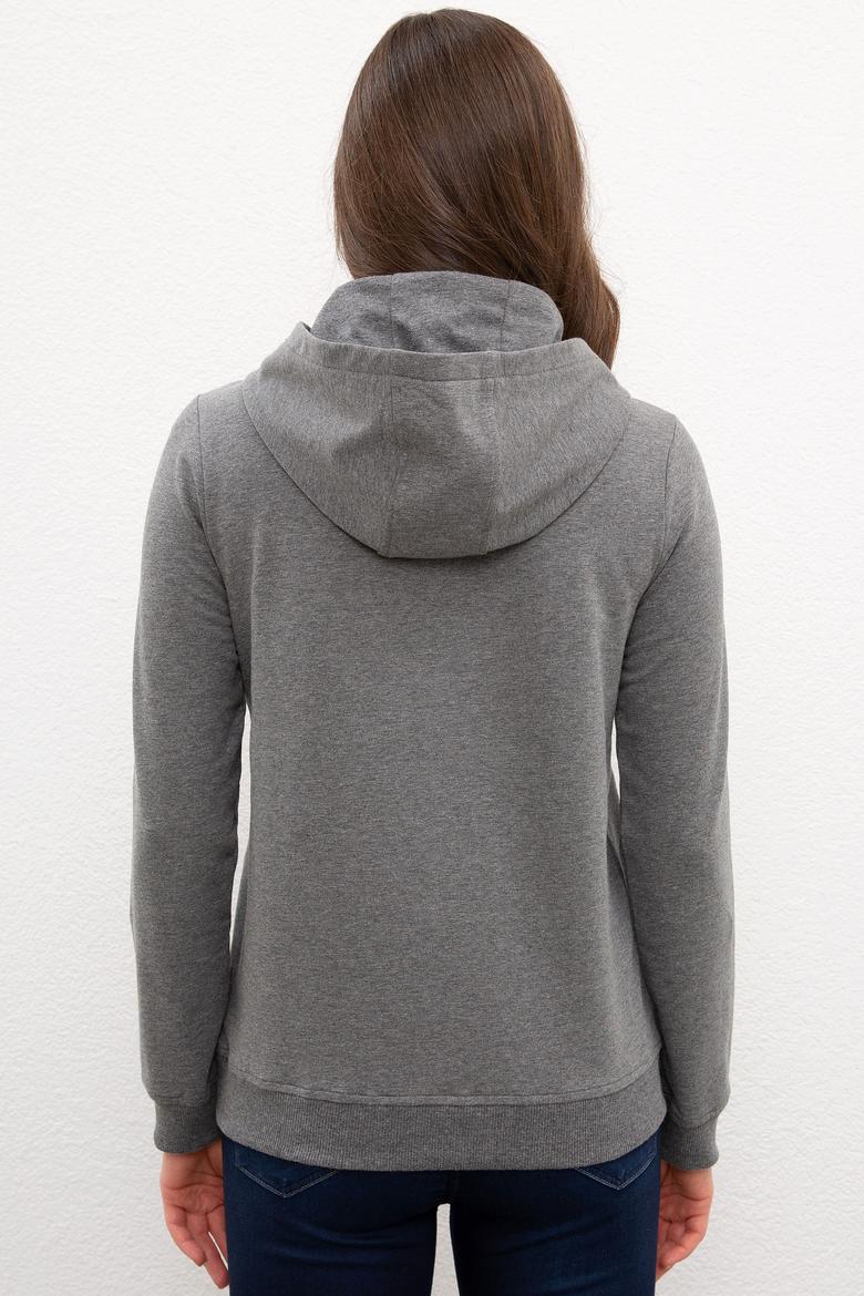 Kadın Antrasit Melanj Sweatshirt - 50225956002