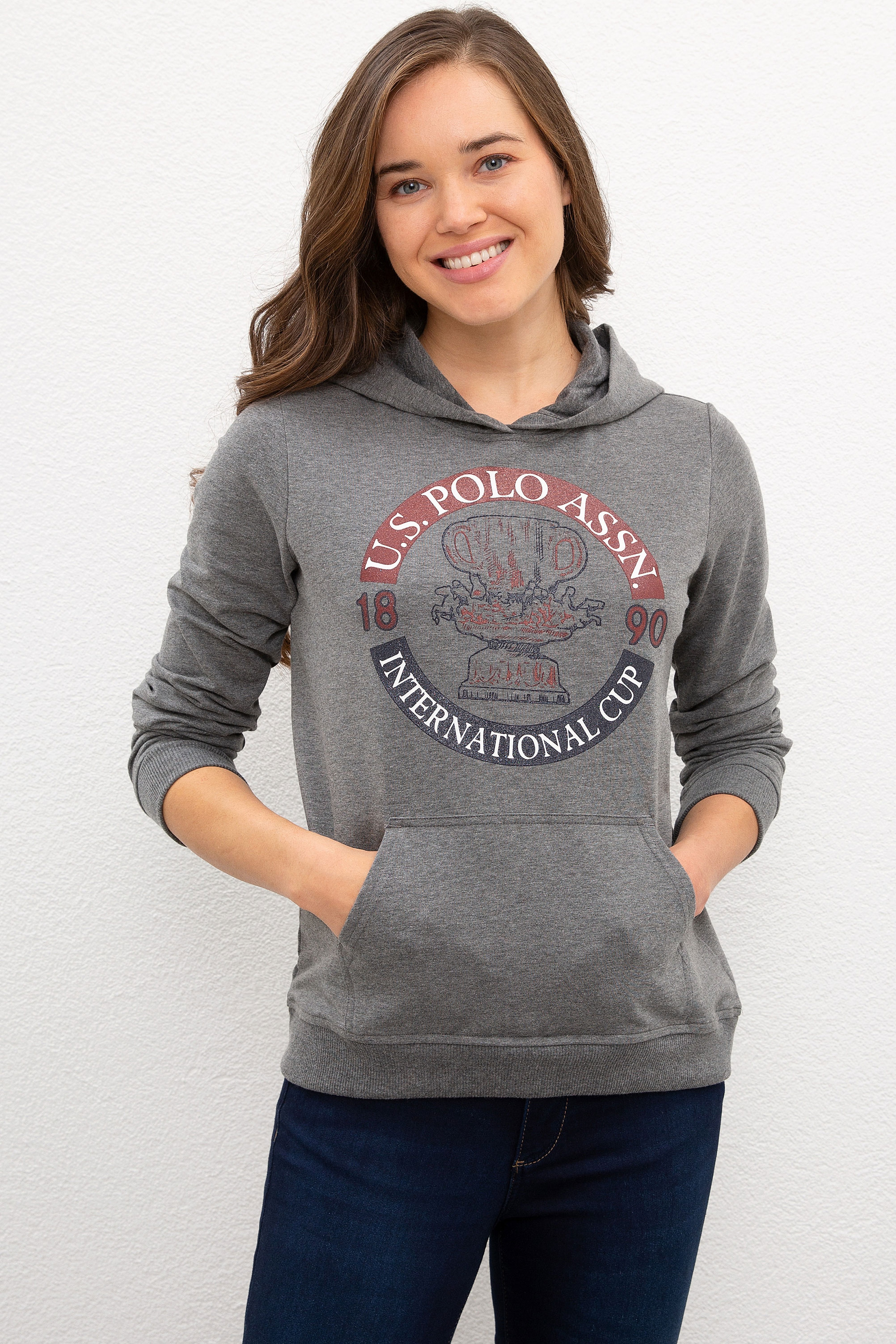 Kadın Antrasit Melanj Sweatshirt - Image 1