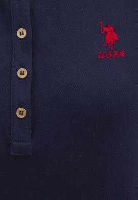 Kadın Lacivert Basic Polo Yaka Tişört - 50217591002