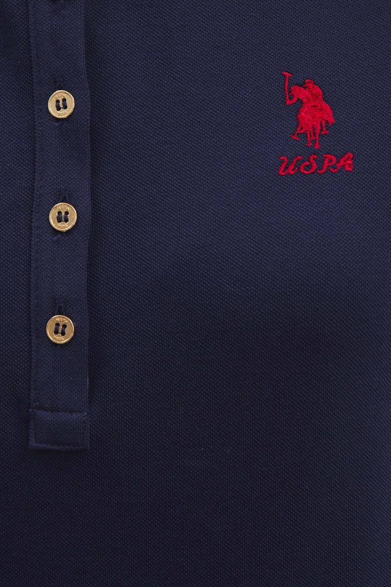 Kadın Lacivert Basic Polo Yaka Tişört - 50217591002