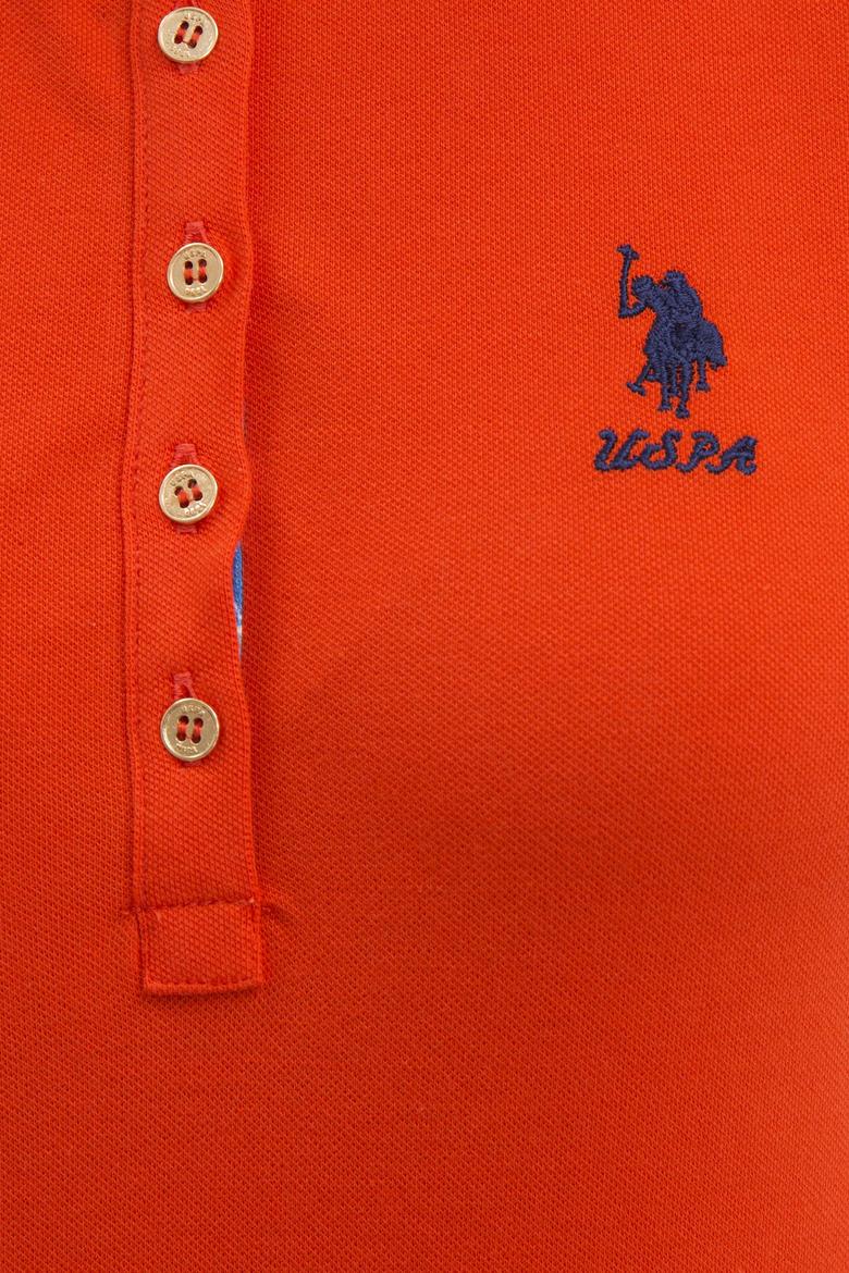 Kadın Nar Çiçeği Basic Polo Yaka Tişört - 50217591083