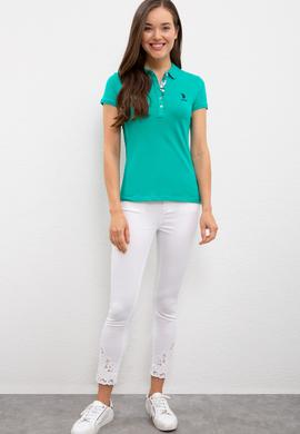 Kadın Yeşil Basic Tişört - 50217591100