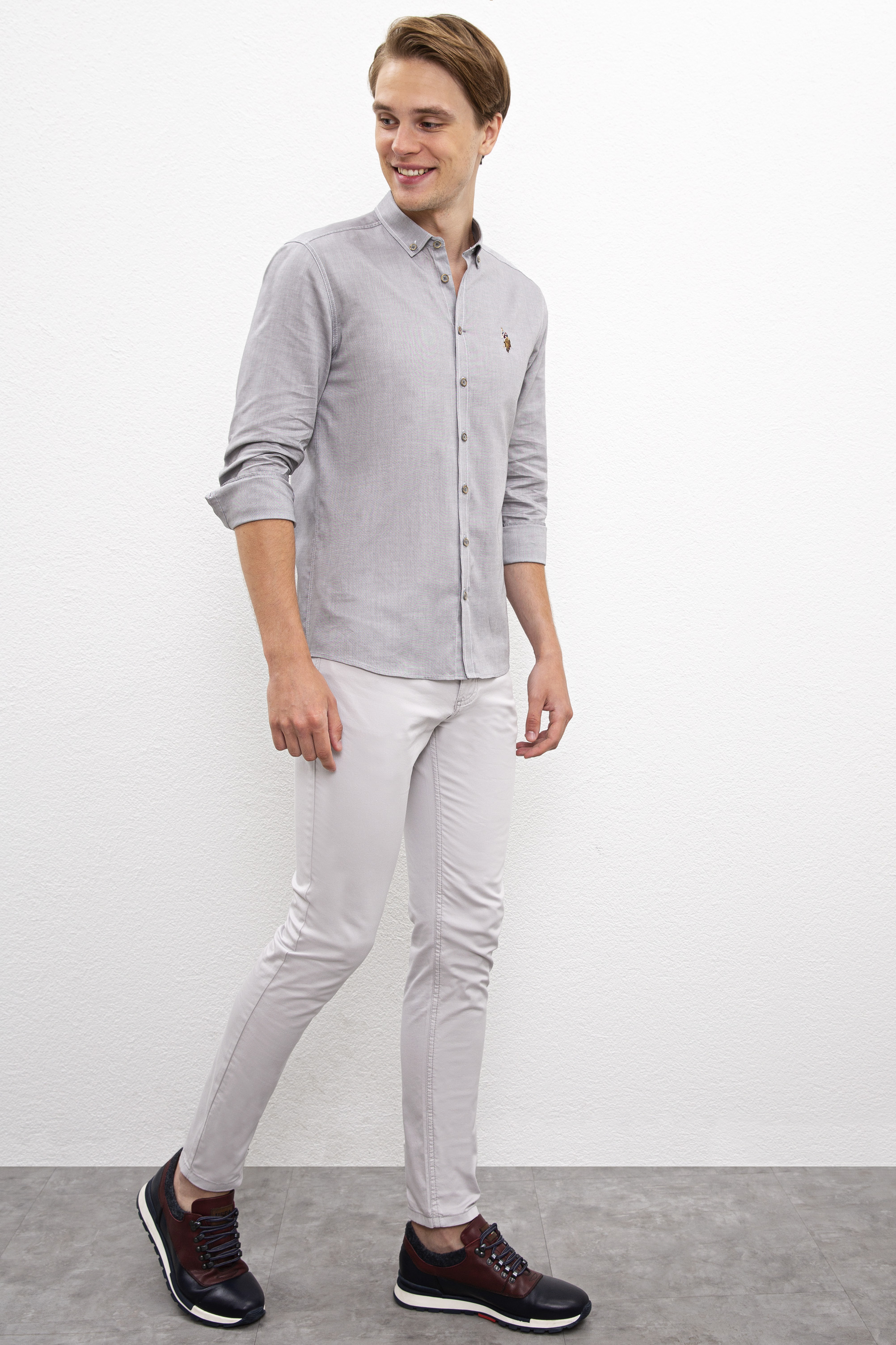Erkek Gri Chinos - Image 3