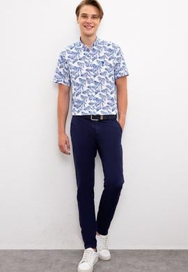 Erkek İndigo Kanvas Pantolon - 50218323040