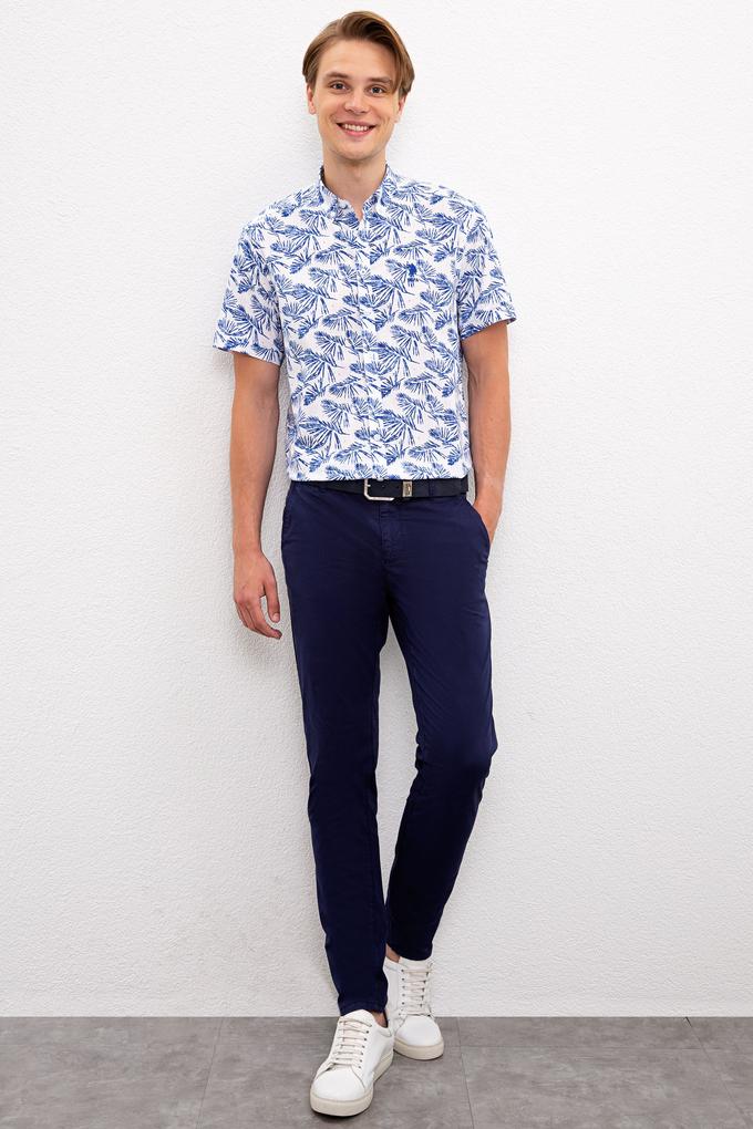 Erkek İndigo Kanvas Pantolon