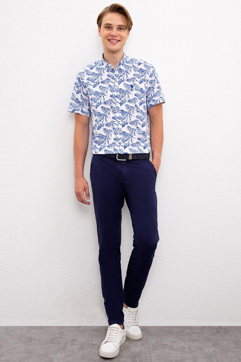 Erkek İndigo Kanvas Pantolon